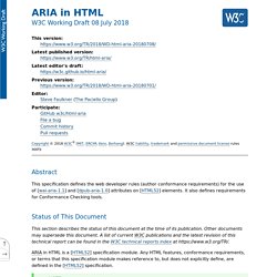 ARIA in HTML