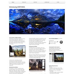 HDR MAX for High Dynamic Range Digital Imaging