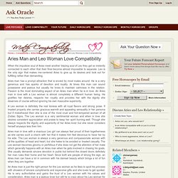 Aries Man and Leo Woman Love Compatibility
