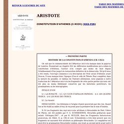 Aristote : Constitution d'Athènes