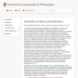 Aristotle on Non-contradiction