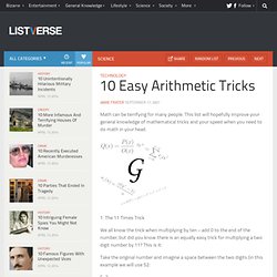 10 Easy Arithmetic Tricks