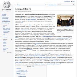 Arizona SB 1070 - Wiki