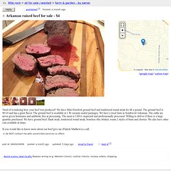 Arkansas raised beef for sale