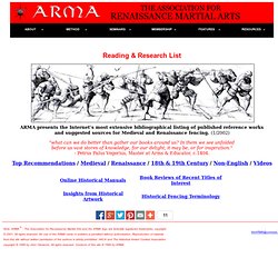 ARMA Reading &amp; Research