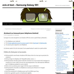 avis et test brassard Jogging - Samsung Galaxy 551