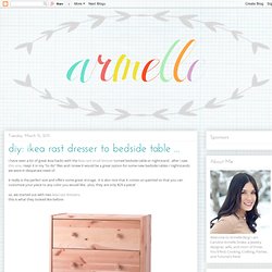 Armelle Blog: diy: ikea rast dresser to bedside table ...