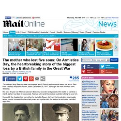 Armistice Day 2011: The mother who lost five sons in WW1