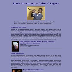 Louis Armstrong: A Cultural Legacy