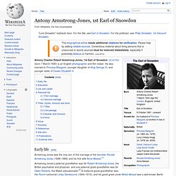 Antony Armstrong-Jones, 1st Earl of Snowdon