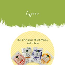 Buy 5 Organic Sheet Masks, Get 3 Free