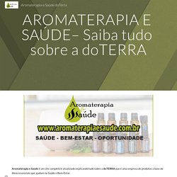 Aromaterapia e Saúde doTerra