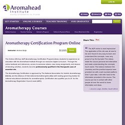 Aromatherapy Certification Program - Aromahead Institute: School of Essential Oil Studies - Aromahead Institute - Aromatherapy Courses