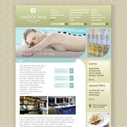 Lakeside Park Hotel Spa for Isle of Wight spa breaks, spa holidays, day spa and pamper weekends offering beauty treatments, massage, manicure, pedicure, body waxing, aromatherapy and hydrotherapy