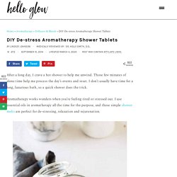 DIY Aromatherapy Shower Tablets