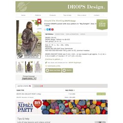 Around the World - Crochet DROPS jacket with lace pattern in ”Big Delight”. Size: S - XXXL - Free pattern by DROPS Design
