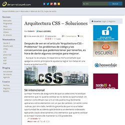 Arquitectura CSS – Soluciones