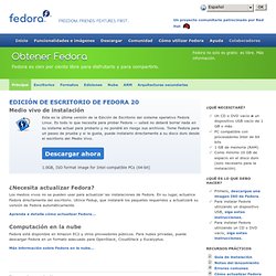 Proyecto Fedora - Descarga Fedora y pruébalo