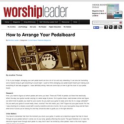 How to Arrange Your Pedalboard