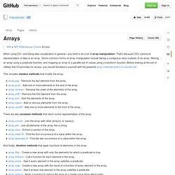 Arrays · mbostock/d3 Wiki