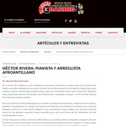 HÉCTOR RIVERA: PIANISTA Y ARREGLISTA AFROANTILLANO