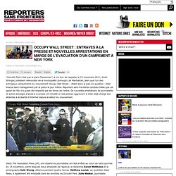 “Réunion illégale”, “conduite inappropriée” : inculpations absurdes de journalistes présents dans les mouvements Occupy Wall Street