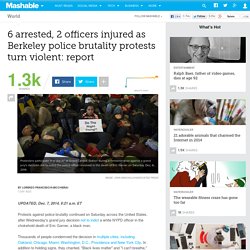 6 arrested, 2 officers injured as Berkeley police brutality protests turn violent: report