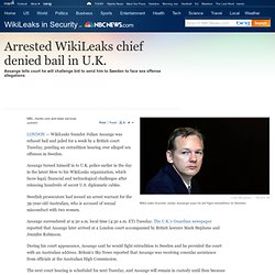 WikiLeaks founder Julian Assange arrested - U.S. news - WikiLeaks in Security