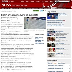 Spain arrests Anonymous suspects