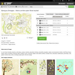 Retro Arrière-plan Floral Stylisé Clip Art Libres De Droits , Vecteurs Et Illustration. Image 7439497.