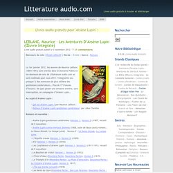 Arsène Lupin et autres classiques à écouter librement