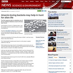 Arsenic-loving bacteria may help in hunt for alien life