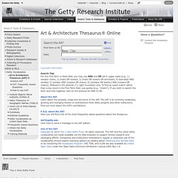 Art & Architecture Thesaurus