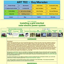 ART TEC - Solar Power - Hardware