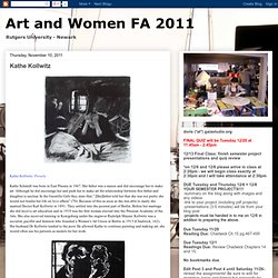 Art and Women FA 2011: Kathe Kollwitz