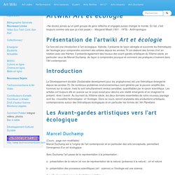 Art Wiki : ArtEcologie