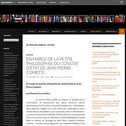 Programme de recherche "Art et artefactualité: enquêtes en et sur la conservation-Restauration d'oeuvres d'art et d'artefacts culturels.