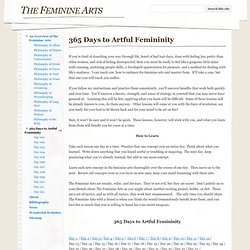 365 Days to Artful Femininity - The Feminine Arts