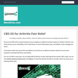 CBD Oil for Arthritis Pain Relief – Weedinla.com