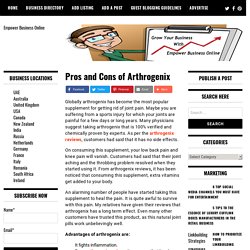 Pros and Cons of Arthrogenix