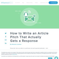 How to Write an Article Pitch That Actually Gets a Response