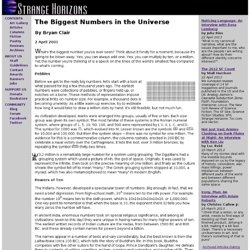 Article: The Biggest Numbers in the Universe, by Bryan Clair