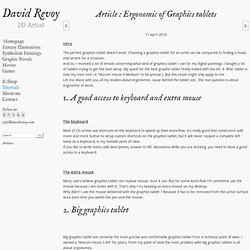 Ergonomic of Graphics tablets - David Revoy