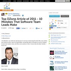 10 Mistakes That Software Team Leads Make