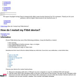 Help - How do I restart my Fitbit device?