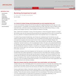 Building Companies to Last