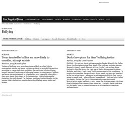 Articles about Bullying - latimes