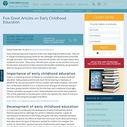 Five Great Articles on Early Childhood Education