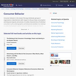 Consumer Behavior - Consumers, Social Issues