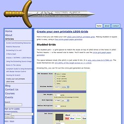 Articles: SABRE: Create your own printable LEGO Grids